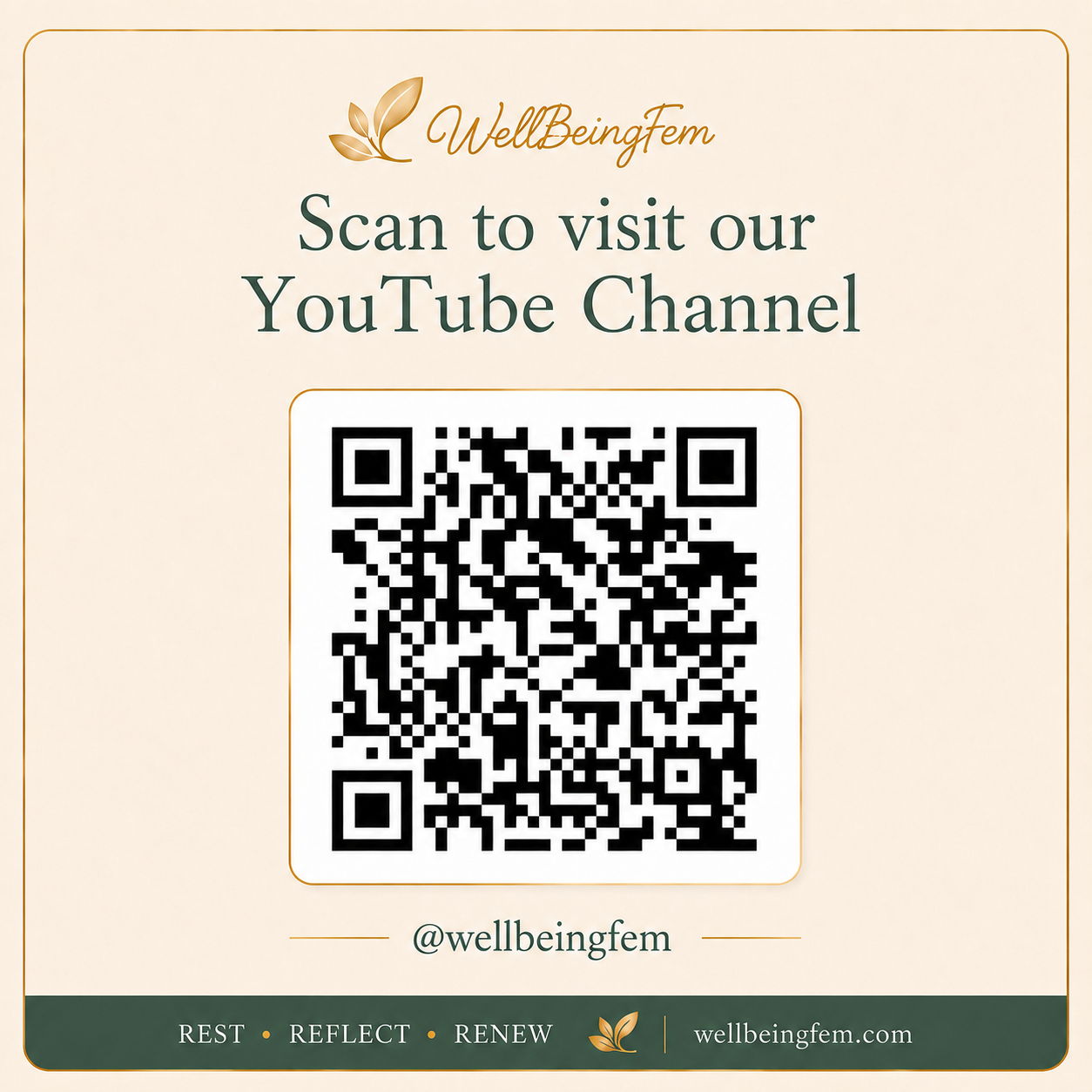 WellBeingFem YouTube Channel QR code